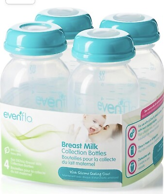 #ad 4 Evenflo Breast Milk Collection Bottles 5 Ounces New Sealed BPA FREE $13.00