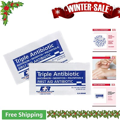 #ad Convenient Triple Antibiotic Ointment Packets 144 Count Promotes Healing $28.99