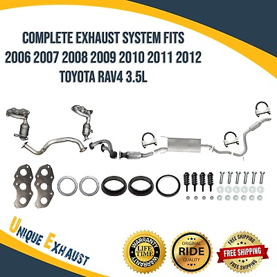 #ad Complete Exhaust System Fits 2006 2007 2008 2009 2010 2011 2012 Toyota RAV4 3.5L $888.18