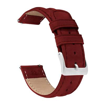 #ad Samsung Galaxy Watch4 Classic Horween Leather Crimson Red Watch Band Watch Band $44.99