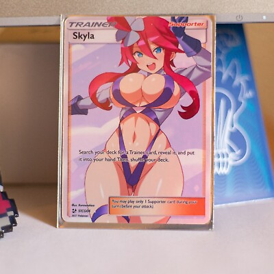 #ad Skyla Full Art Goddess Story Pokemon Waifu Trading Card Holofoil $9.99
