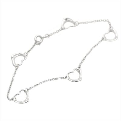 #ad Tiffany amp;Co Multi Open Heart Bracelet Elsa Peretti Silver925 18cm $346.64