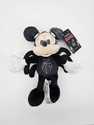 #ad 2023 Disney Parks Exclusive Happy Halloween Mickey Mouse Spider Plush BRAND NEW $14.99