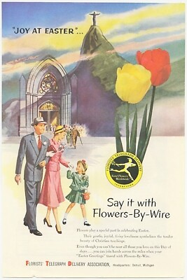#ad FTD Easter Flowers Joyful Tender Beauty by Wire Vintage Ad $6.80