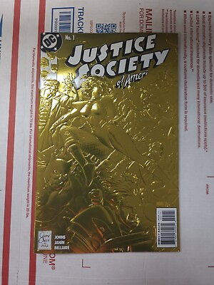 #ad JUSTICE SOCIETY OF AMERICA #1 90S MONTH FOIL EMBOSSED VARIANT NM OR BETTER JSA $9.99