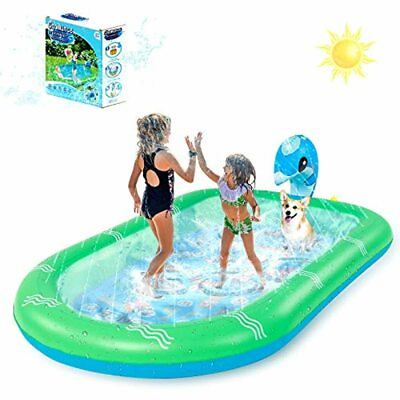 #ad Chomunce Kids Inflatable Sprinkler Pool Water Jet Pool Baby Toddlers Outdoor $20.99