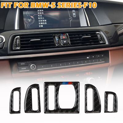 #ad For BMW F10 5 Series 2011 2017 Carbon Fiber Inner Air Vent Outlet Cover Trim $11.98