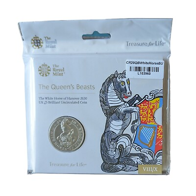 #ad 2020 Queen’s Beasts WHITE HORSE OF HANOVER £5 Brilliant Uncirculated Coin $17.99
