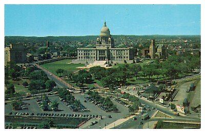 #ad Vintage Providence Rhode Island Postcard State House Unused Chrome $4.65