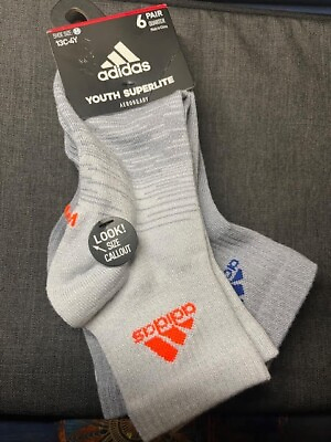 #ad Adidas Youth Superlite Sock 6 Pair $16.00
