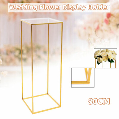 #ad Flower Stand Gold Metal Display Pedestal Party Wedding Home Decor Pillar Stand $22.81