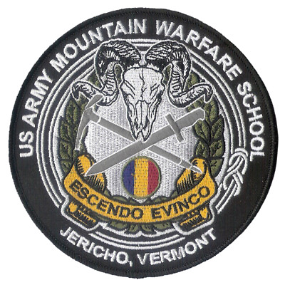 #ad US Army Mountain Warfare School Patch 5quot; Diameter Merrowed Edge Wax Backing $10.50