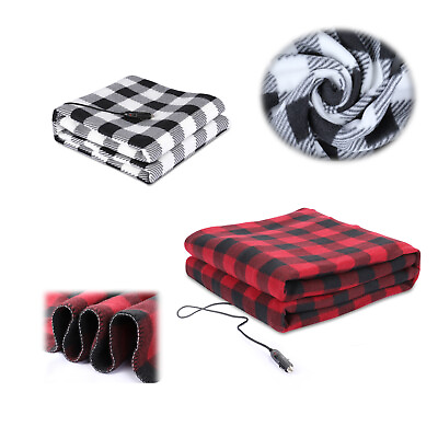 #ad Heated Blanket for Car Travel Home Office Blanket Washable Warm 12V USA $18.99