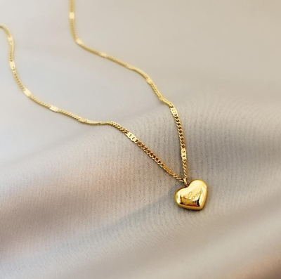 #ad 18K Gold Stainless Steel Love Floating Heart Pendant Chain Necklace Gift AG $4.95