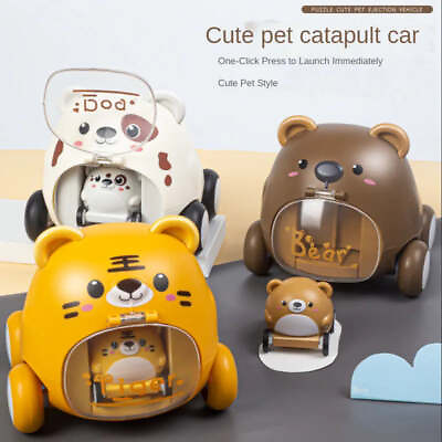 #ad Car Toys for Baby Boys Interactive for Catapult Car Bear Dog Tiger Montessori Ki $17.00