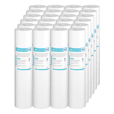 #ad 5 Micron 20quot;x4.5quot; Big Blue Sediment Water Filter Replacement Whole House 1 24PK $25.64