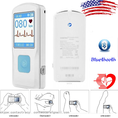 #ad US ship PM10 FDA Handheld Portable ECG EKG Machine Heart Beat Monitor LCDCONTEC $69.00