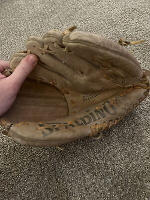 #ad Spalding Tom Seaver Baseball Glove RHT Leather Vintage Mitt 42 3415 $19.99