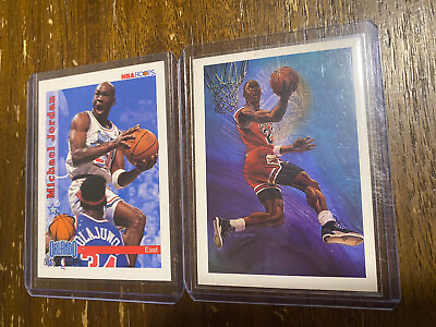 #ad 1990 91 NBA Hoops Michael Jordan Chicago Bulls Team Checklist #358 1992 Cards $7.59