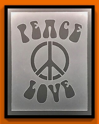 #ad Peace Sign Stencil 10mm or 7mm Thick Peace Hippie Love Art $11.99