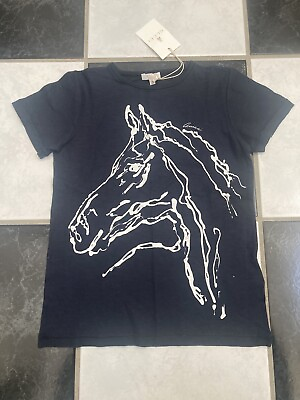 #ad NWT 100% AUTH Gucci Kids Printed Horse Light Flamed Cotton Jersey T shirt Sz 8 $168.00