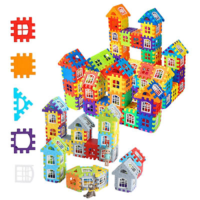 #ad Kids Blocks Building Toys Mini Tiles Kit Children Building Houses And DIY Toys $32.57