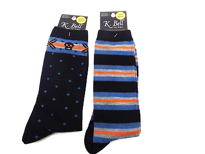 #ad K. Bell Men’s Wool Blend Patterned Dress Socks 2 pack $5.25