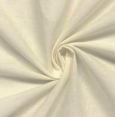 #ad Ivory Cotton Fabric 45” Width Sold By The Yard $4.99
