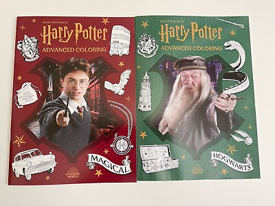 #ad Harry Potter Advanced Coloring Book Lot NEW 2 Films of Hogwarts Free Shipping $9.95