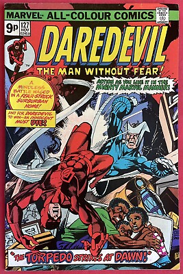 #ad Daredevil #127 1975 New Torpedo Appearance UK Pence Variant MVS Intact GBP 16.95