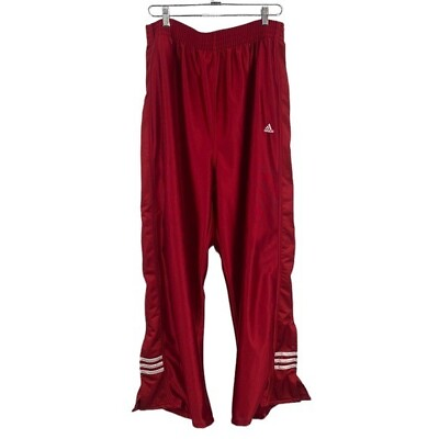 #ad Adidas Vintage Y2K Tearaway Track Pants Mens Size 2XL Red Athletic Stripe Gym $23.99