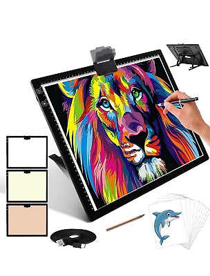 #ad A3 Tracing Light Box A3 LED Light Pad with 3 Colors Mode Stepless Dimmable a... $59.99