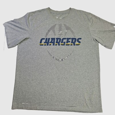 #ad Nike Los Angeles Chargers Dri Fit Shirt T Shirt Gray Men’s Size Large NFL Team $18.00