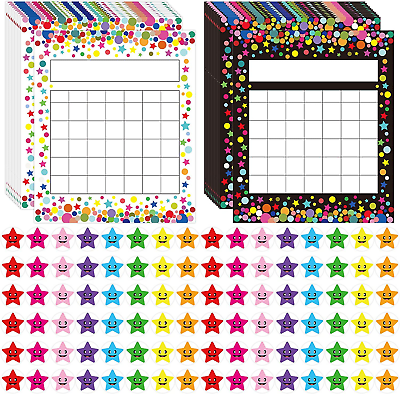 #ad Yoklili 80 Confetti Incentive Chart for Classroom Home with 800 Star Stickers $13.99
