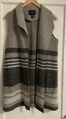 #ad womens duster cardigan. Size L. Gray. Wool. $22.00