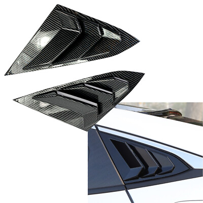 #ad Gloss Carbon Fiber Water Rear Side Window Louver Fits 16 20 Civic Sedan $56.10