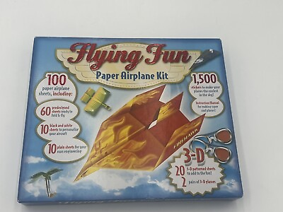#ad Flying Fun Paper Airplane Kit with 3 D Glasses amp; Book Makes 100 airplanes New $27.75