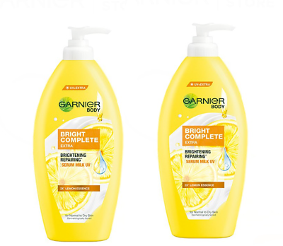 #ad 2 X 400ML Garnier Bright Complete Extra Body Firming Moisture Skin Lemon Essence $59.90