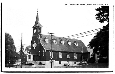 St Lawrence Catholic Church Centerdale Rhode Island RI Vintage Postcard $4.95