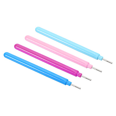 #ad 4pcs Paper Strips Quilling Slotted Needle Pens Curling Rolling Tool 4 Colors $6.88