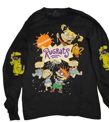 #ad #ad Rugrats Nickelodeon 2018 Black Long Sleeve Shirt S $29.99