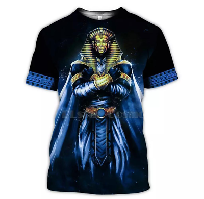 #ad new Harajuku Style Ancient Egyptian Pharaoh 3D T Shirt Unisex T Shirts S 5XL $27.99
