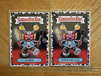 #ad Garbage Pail Kids Kids At Play Black Parallel 17a 17b D amp; DEE DALE FIRE CLUB $4.25
