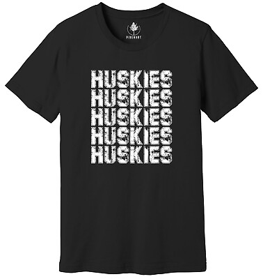 #ad Team Mascot Shirt Huskies Mascot Shirt Huskies Fan Shirt Huskies School Shirt $16.97