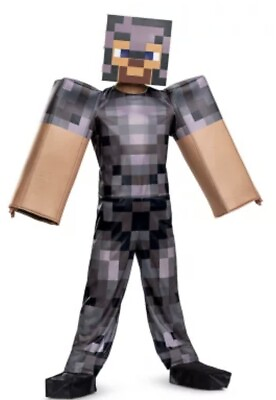 #ad Disguise Boys Minecraft Steve In Netherite Armor Deluxe Costume Size M 8 10 $15.99