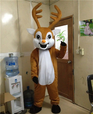 #ad Reindeer Mascot Costume Cosplay Festival Party FancyDress Christmas Adult Parade $211.83