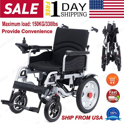 #ad New Foldable Electric Power Wheelchair Mobility Aid Motorized Wheel chair USA $623.99