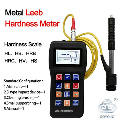 #ad GOYOJO Leeb Hardness Tester Meter Rebound Durometer For Metal Alloy Steel Gauge $166.95
