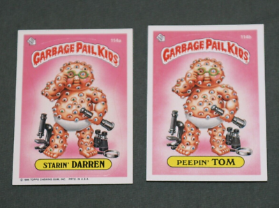 #ad 1986 Vintage Topps Garbage Pail Kids Sticker Cards 114a amp; 114b $1.69