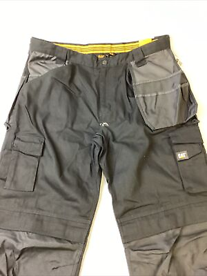 #ad CAT Workwear Men#x27;s Trademark Work Pants w Holster Pockets 40X34 Black $41.25